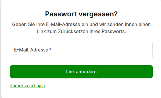 Passwort-vergessen Formular